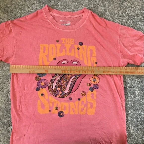 American Eagle Outfitters Coral Graphic Tee size XS/S 100% cotton - Picture 4 of 5